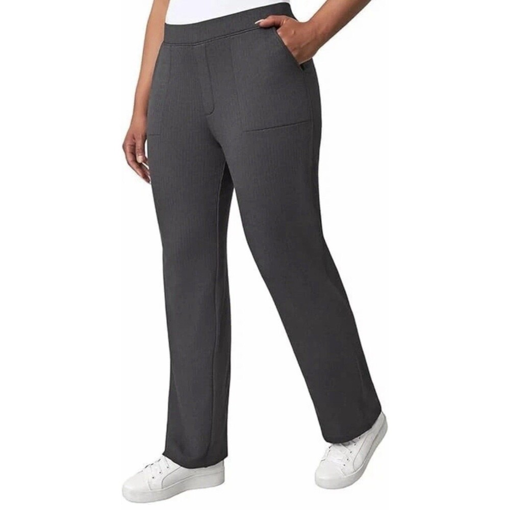 Mondetta Women's Herringbone Straight Leg Pants | Black | Medium